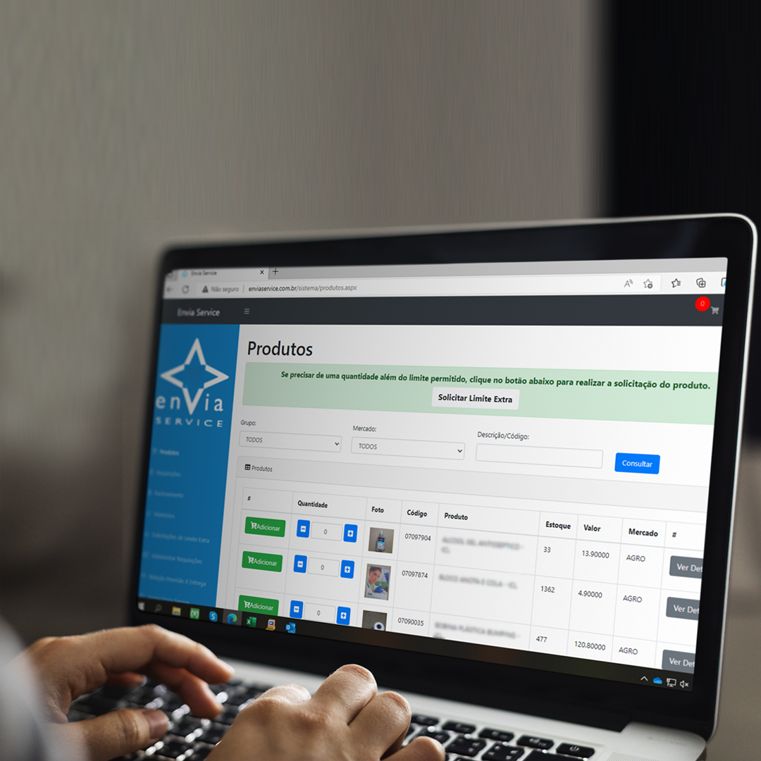 Controle de estoque com relatórios gerenciais - Envia Service